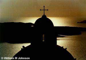 The caldera of Santorini